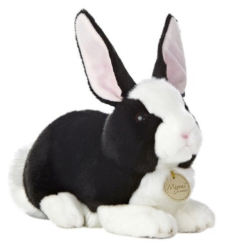 Aurora World Miyoni Dutch Rabbit Black and White 10" Plush - Image 5