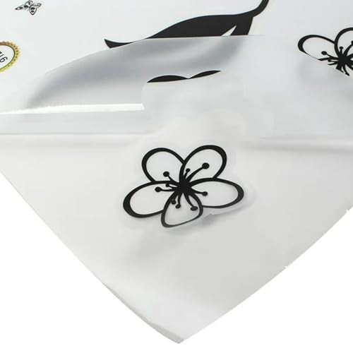 Xtore Butterfly and Flower Design Wall Sticker for Home | Office | Kitchen Decor (Pack of 1, Black) - Image 5
