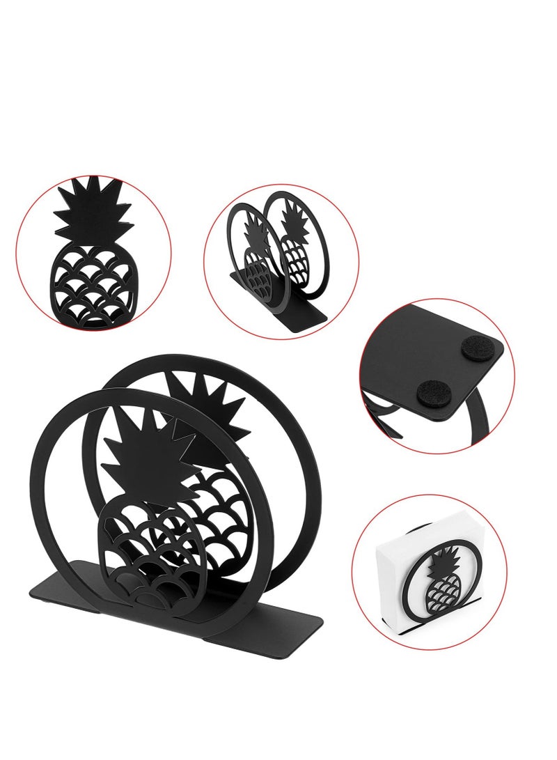 KASTWAVE 2 PCS Metal Napkin Holder, Practical Table Organiser, Cutout Design Freestanding Napkin Dispenser, Suitable for Dining Table, Kitchen, Picnic, Parties (Pineapple Pattern) - Image 3