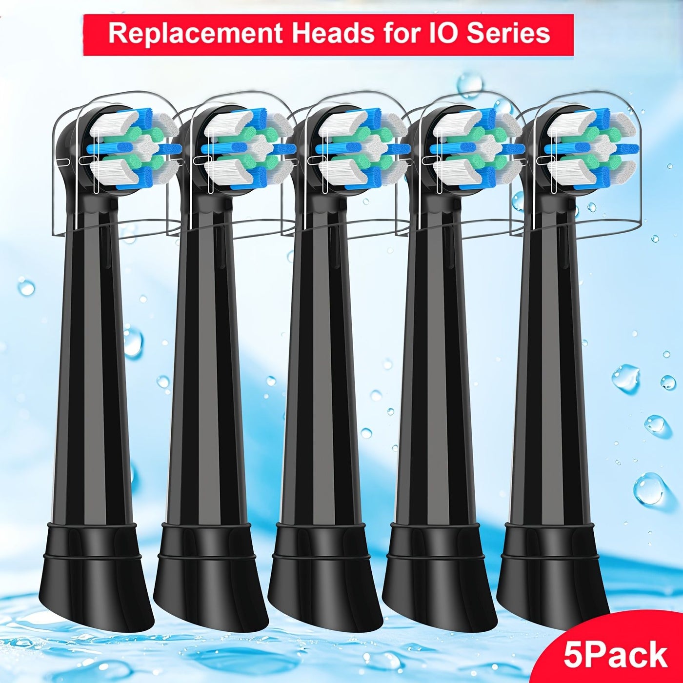 5 Pack DeepClean White IO Replacement Brush Heads Compatible With Oral B Io 2 3 4 5 6 7 8 9 10 Series Electric Toothbrushes For Sensitive Gum Care And Deep Cleaning
