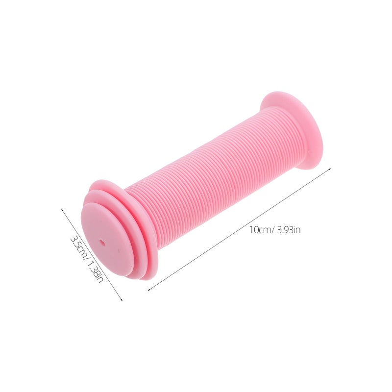 TPR Soft Non Slip Bike Handlebar Grips Pink Thickened 19x100mm - Image 3