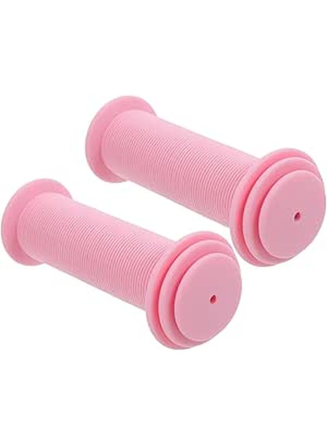 TPR Soft Non Slip Bike Handlebar Grips Pink Thickened 19x100mm - Image 1