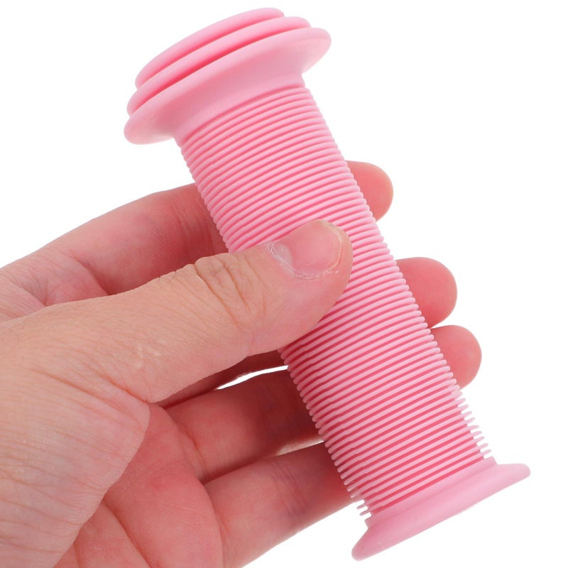 TPR Soft Non Slip Bike Handlebar Grips Pink Thickened 19x100mm - Image 5