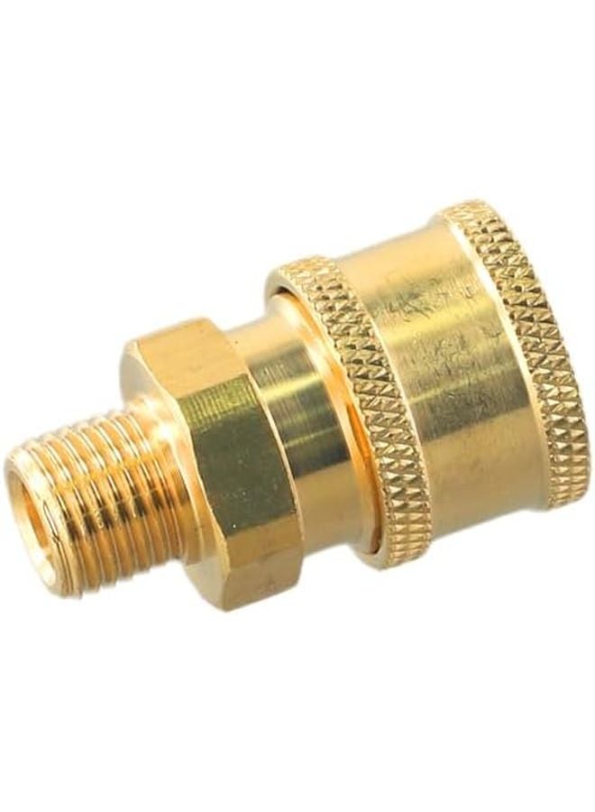 محول سريع التوصيل لغسالة الضغط من النحاس M22 إلى 1/4 بوصة بقفل كروي 5000 رطل لكل بوصة مربعة - Image 2