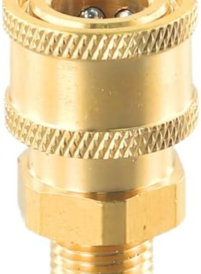 محول سريع التوصيل لغسالة الضغط من النحاس M22 إلى 1/4 بوصة بقفل كروي 5000 رطل لكل بوصة مربعة - Image 5