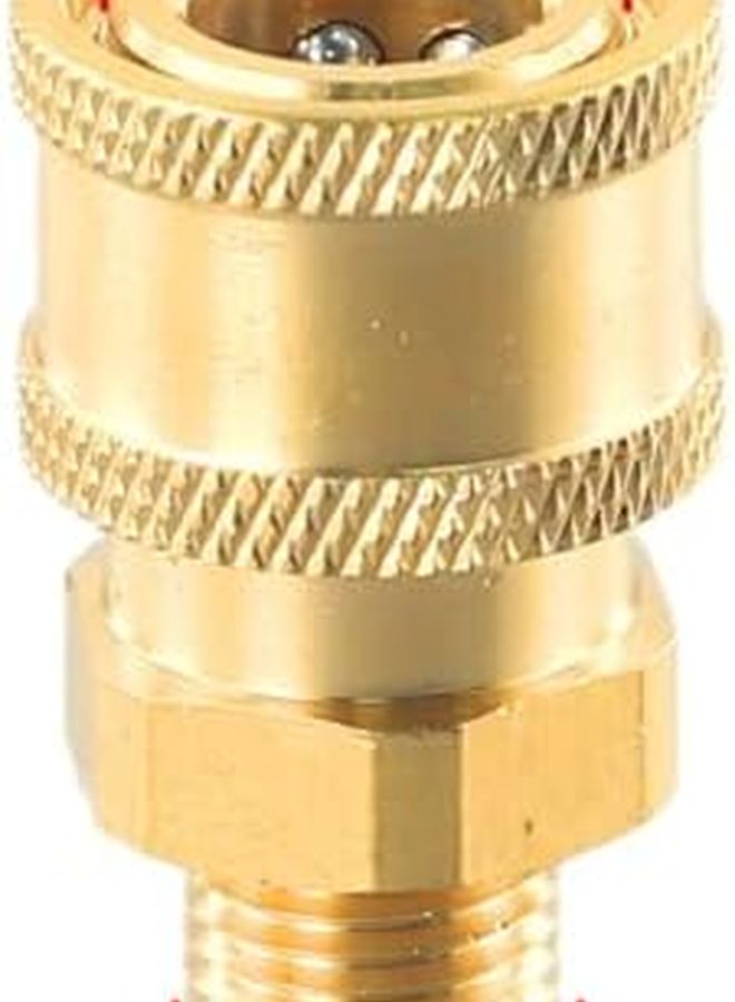 محول سريع التوصيل لغسالة الضغط من النحاس M22 إلى 1/4 بوصة بقفل كروي 5000 رطل لكل بوصة مربعة - Image 3