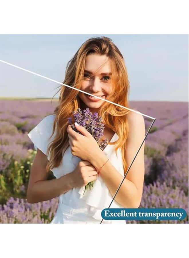 2 Pcs Clear Acrylic Sheet, 8" X 12" Plexiglass Sheet 1/8" Thick (3 mm) Clear Plastic Sheet, Transparent Acrylic Board For Sign Craft Photo Frame DIY Display Projects Glass Painting - Image 4