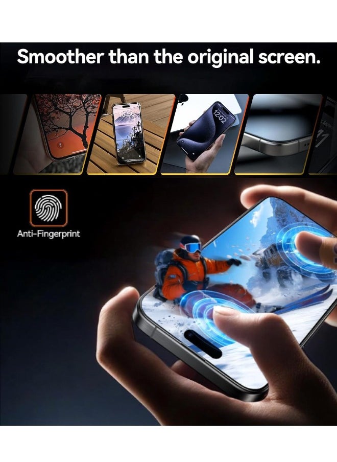 Glass Hd Tempered Glass Screen Protector + Camera Lens Protector Kit for iPhone 16 6.1", [Shatterproof and Shockproof][9H Hardness][Bubble Free][Scratch Resistant] with Installation Tool (Boxed, 1+1 Pack)  - Image 5