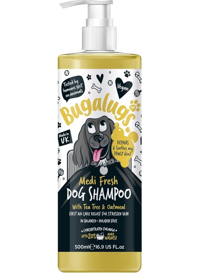 Bugalugs Medi Fresh Dog Shampoo with Tea Tree & Oatmeal - 500ml - Image 1