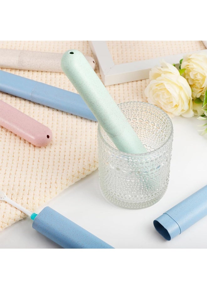 4 Pack Travel Toothbrush Case, Dust-Proof Plastic Toothbrush Holders for Travel Camping Trips School Home(4 Colors) - Image 3