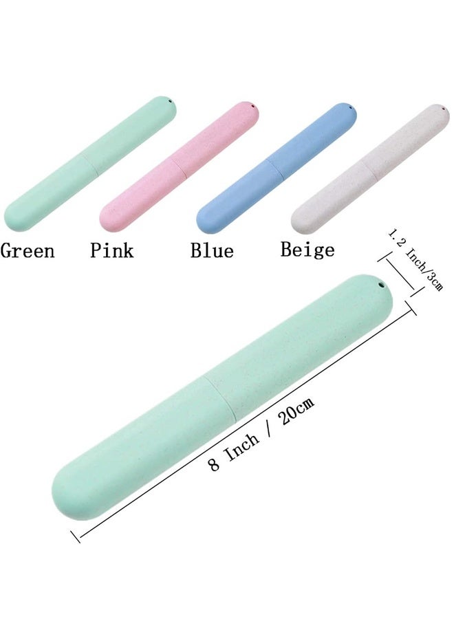 4 Pack Travel Toothbrush Case, Dust-Proof Plastic Toothbrush Holders for Travel Camping Trips School Home(4 Colors) - Image 2
