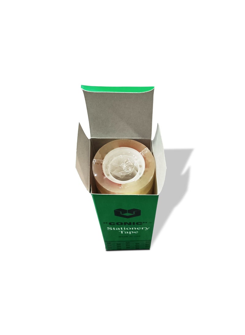 Conic brand Stationery Tape 3/4" (18mm) x 36 Yards x 8Pc Pack – Transparent, Strong Adhesion for Office, School & Home Use - Image 5