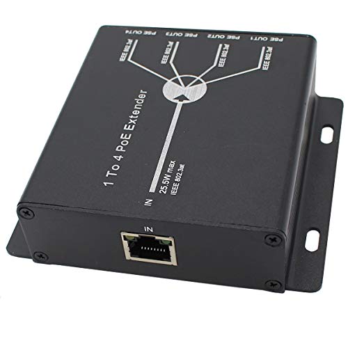 exgoofit POE Extender RJ45 4-Port 10/100M IEEE802.3at (Power-in) to IEEE802.3af (Power-Out) for Ethernet/PoE Power AP, IP Camera, IP Telephone and Other Network equipments - Image 3