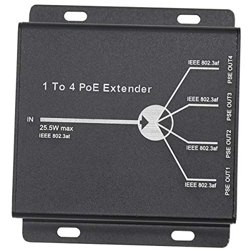 exgoofit POE Extender RJ45 4-Port 10/100M IEEE802.3at (Power-in) to IEEE802.3af (Power-Out) for Ethernet/PoE Power AP, IP Camera, IP Telephone and Other Network equipments - Image 2