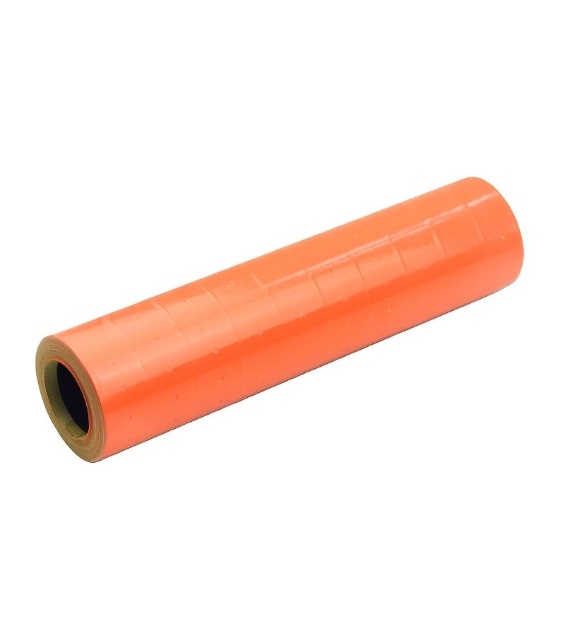 Orange Single Row Price Tags for Supermarket Adhesive Pricing Paper Labels - Image 2