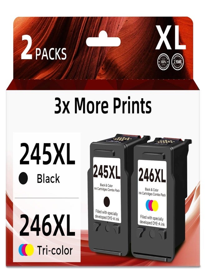 Skyink Compatible 245XL 246XL Ink Cartridge Replacement for Canon 245 246 XL (Black Color 2 Pack) PG245 CL246 MX490 MG2522 MX492 TR4520 TR4500 MG2520 TS3300 TS3322 MG2525 TR4522 TS3100 TS3122 TS3320 - Image 1
