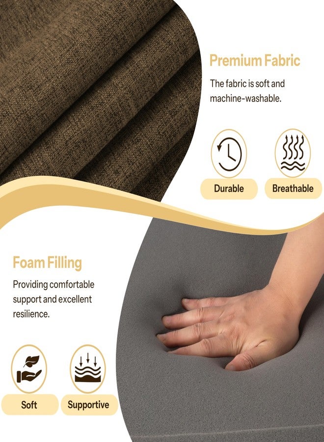 FlyGulls Recliner Cushions for Elderly 20X20X4 Inch Thick Seat Cushion for Recliner Chair with Non-Slip Bottom and Washable Cover Square Chair Cushions for Couch, Armchair, Floor (1, Brown) - Image 4