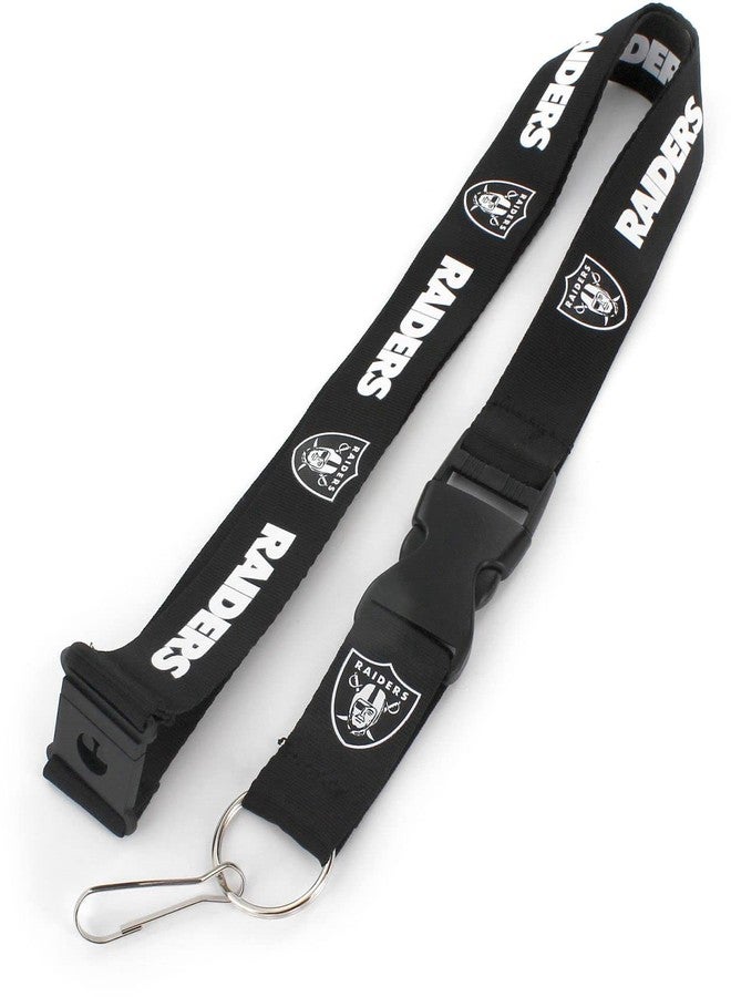 Aminco NFL Las Vegas Raiders Team Lanyard, Black & White, Size 6 - Image 2