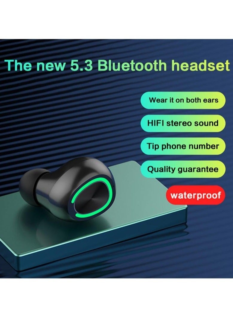 AROAQ X6 Single Earbud, Mini Wireless Bluetooth Earphone, Comfortable In Ear Sport Headphone With Mic, Ultra Light Invisible Rechargeable Headset With Charging Port And 2 Ear Caps, (1pc, Biege) - Image 4