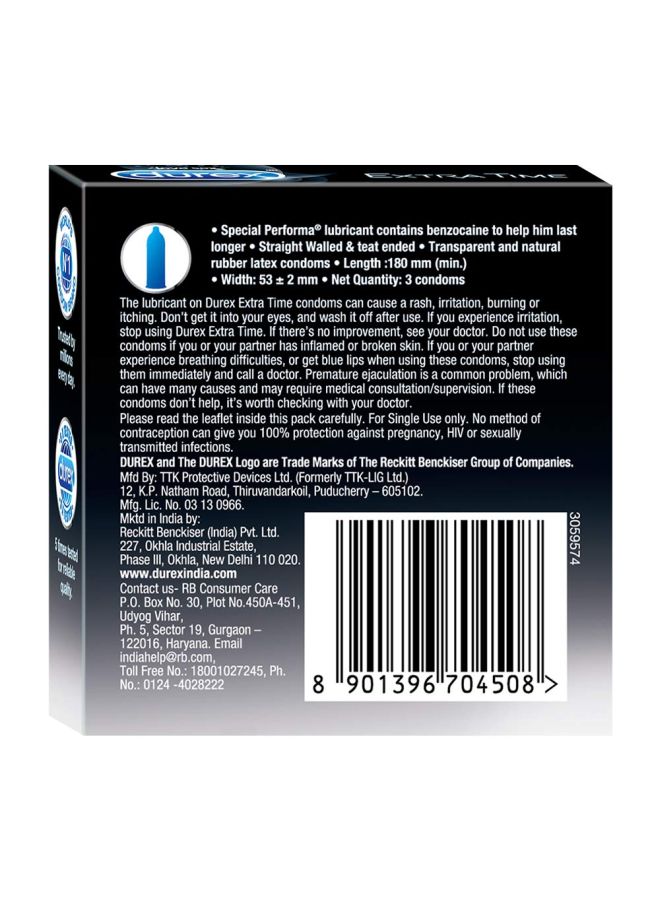 Durex 3-Piece Extra Time Condom - Image 2
