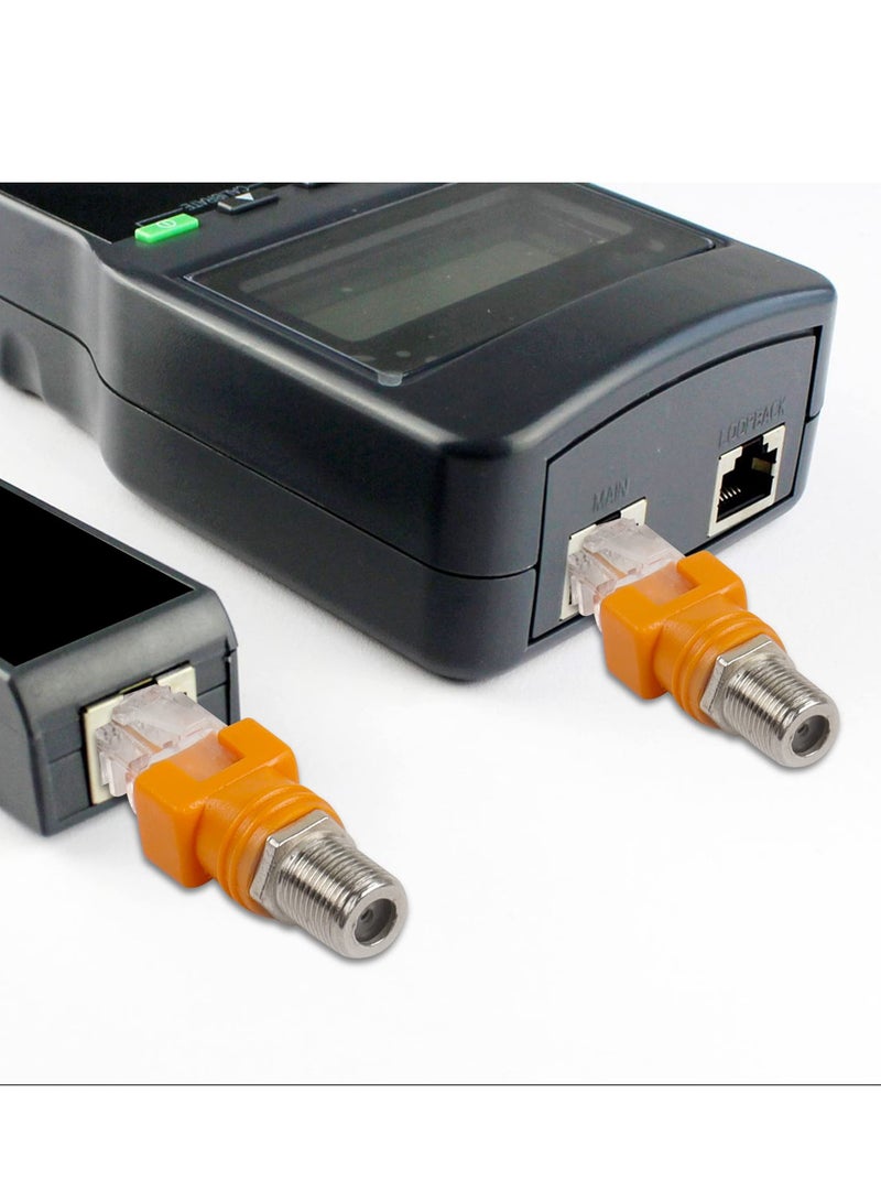 Excefore RF to RJ45 Converter, Coaxial to Ethernet Adapter, F Female to RJ45 Male Barrel Couplers, Straight Connector for Line Tester, 4PCS - Image 4