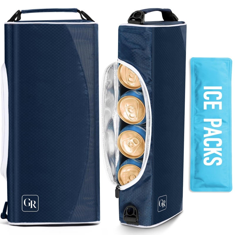 Golf Cooler Bag with Ice Packs  Golf Gifts for Men Fits in Golf Bags Golf Accessories Fathers Day Dad Gifts from Daughter Son Wife  Keeps 6 Beer Cans or 2 Wine Bottles Cold for Hours