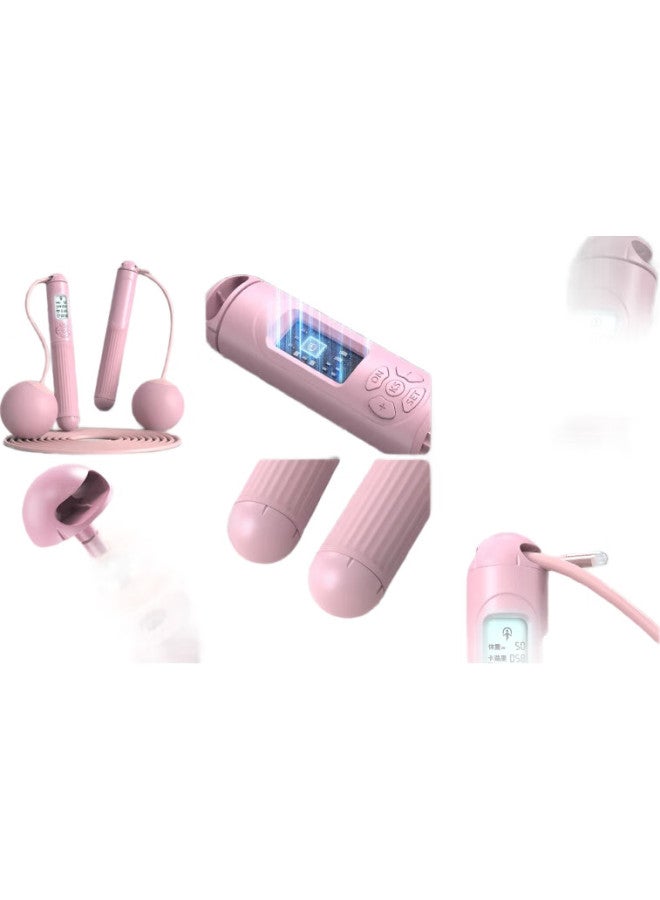 JD.com Jingzao Large Ball Cordless Dual-Use Jump Rope, Counting Adult Weight Loss Children Primary And Secondary School Students Middle School Entrance Exam Special, Pink - Image 2