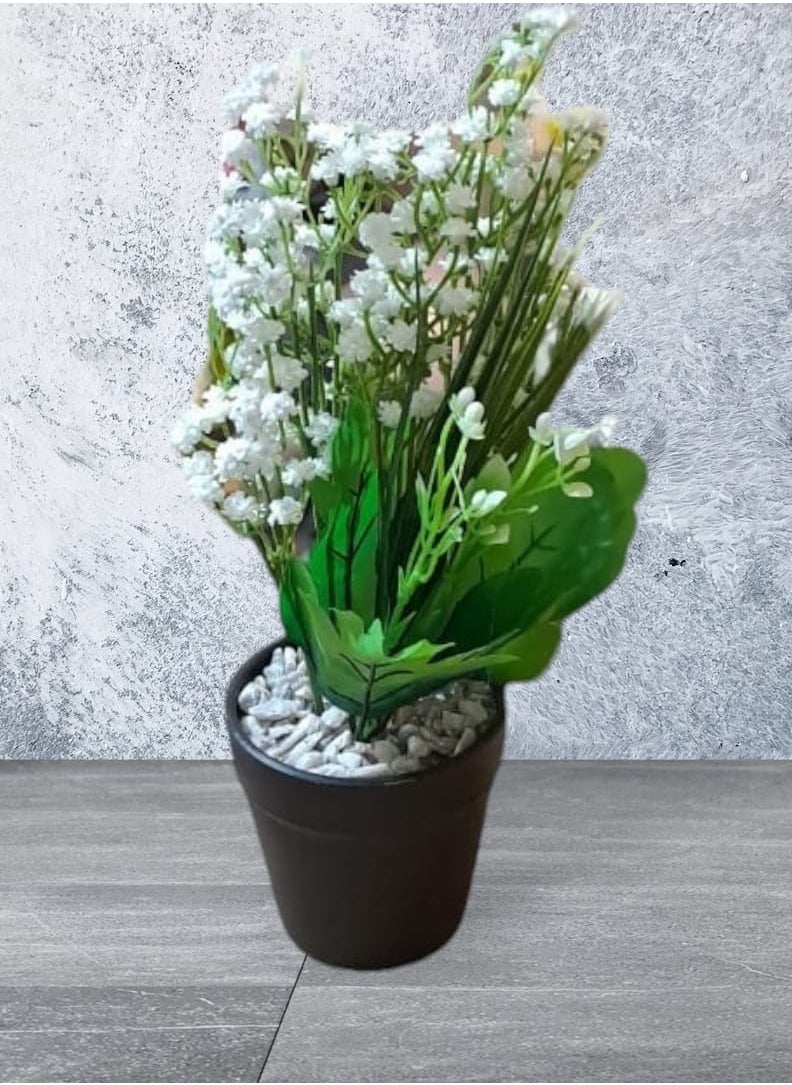 AL KHALDIYA Artificial tree planted in a green pot, 20 cm  - Image 1