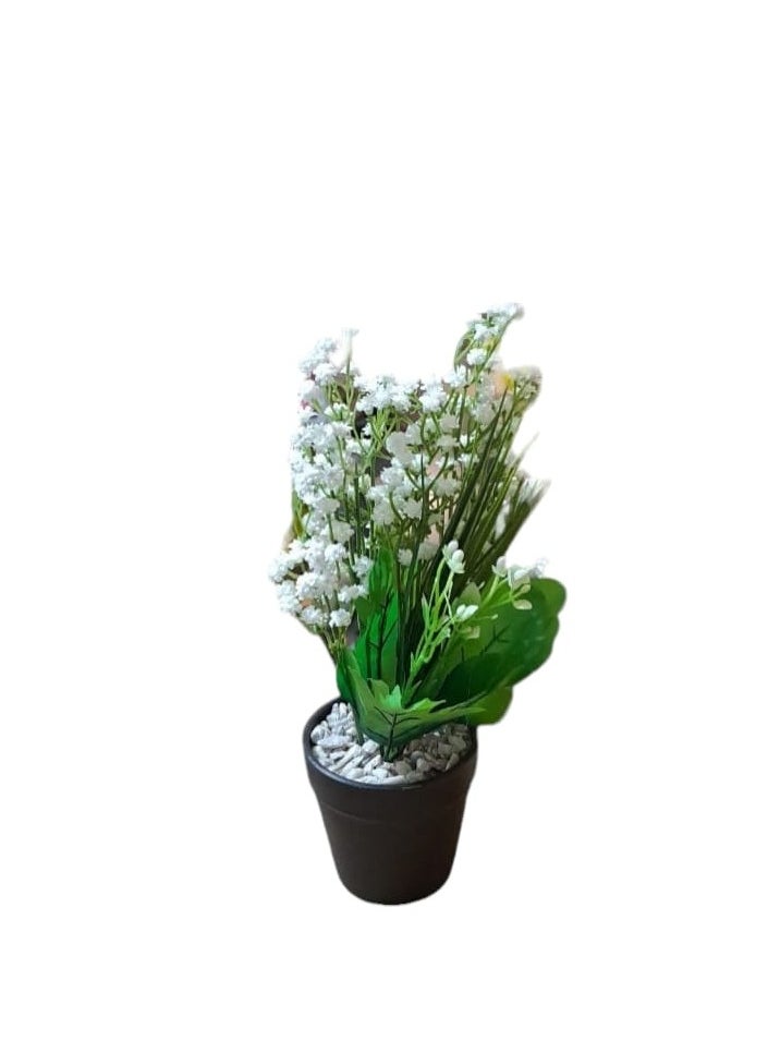 AL KHALDIYA Artificial tree planted in a green pot, 20 cm  - Image 2