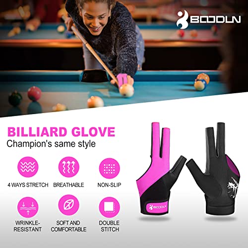 YFY Billiard Pool Gloves for Left Hand 3 Finger, Splicing Process, Snooker Cue Sport Glove Popular Sizes for Men & Women - Image 2