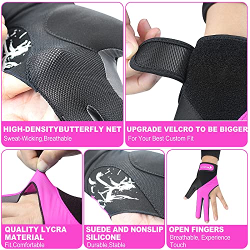 YFY Billiard Pool Gloves for Left Hand 3 Finger, Splicing Process, Snooker Cue Sport Glove Popular Sizes for Men & Women - Image 4