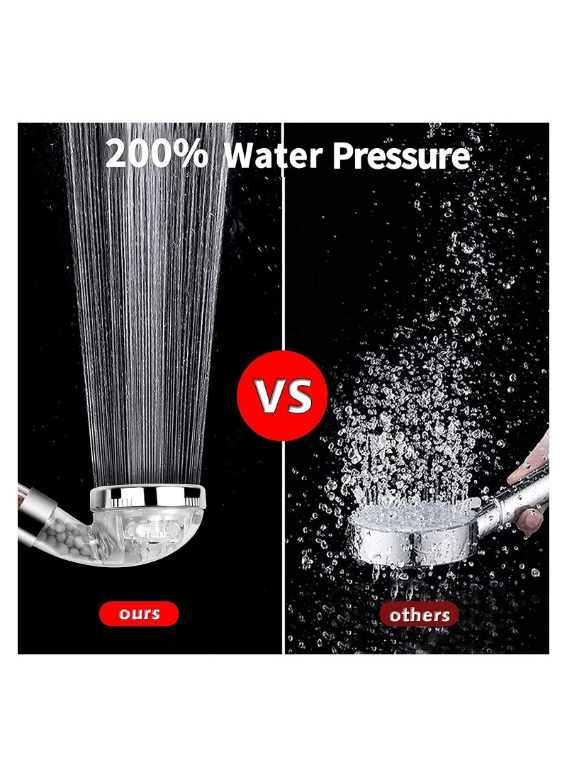 Eworld - 3-Mode High Pressure Shower Head with Ionic Function and Handheld Filter for Hair Loss Prevention and Clean Water. - Image 1