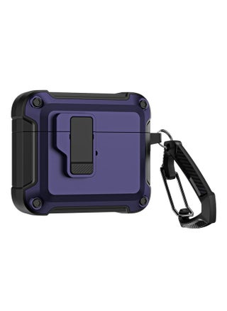 Case Cover For AirPods 3 TPU + PC Wireless Bluetooth Earphone Protective Case with Switch Lock & Hook Blue - pzsku/Z0AF04AB6EF4F07307D9DZ/45/_/1714875598/b655bbe9-1287-4857-9e9a-1521eda1348f