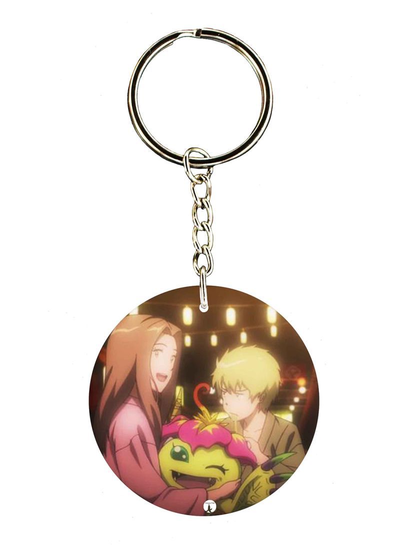 RKN Anime Digimon Double Side Printed Keychain