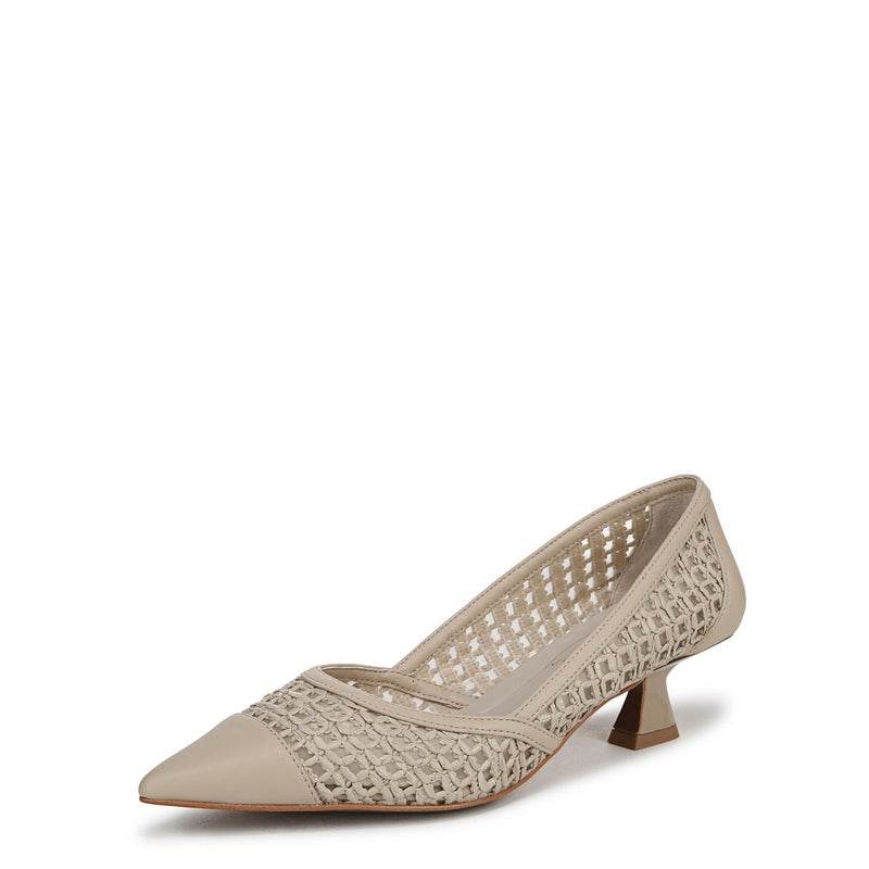 Franco Sarto Womens Darcy Pump Alabaster Beige Weave 8 M