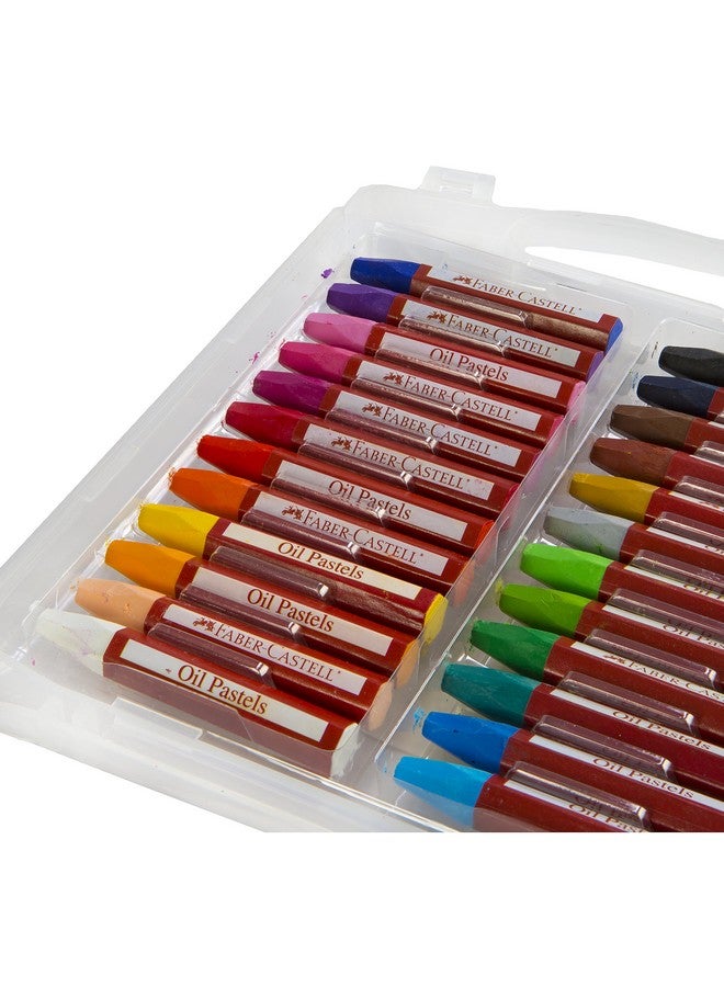 FABER-CASTELL Faber-Castell Blendable Oil Pastels In Durable Storage Case- 24 Vibrant Colors - Non-Toxic Pastels for Kids  - Image 2