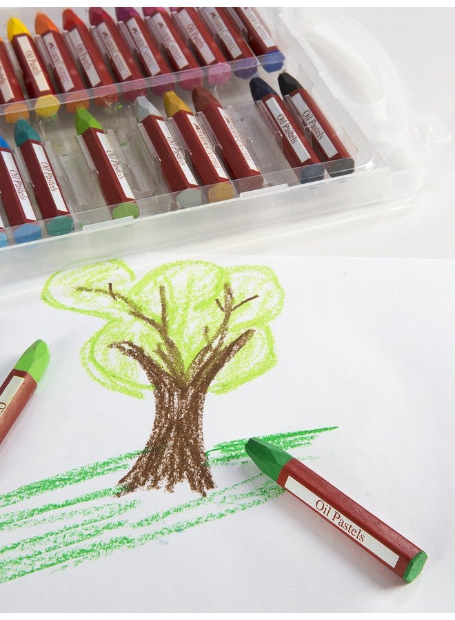 FABER-CASTELL Faber-Castell Blendable Oil Pastels In Durable Storage Case- 24 Vibrant Colors - Non-Toxic Pastels for Kids  - Image 4