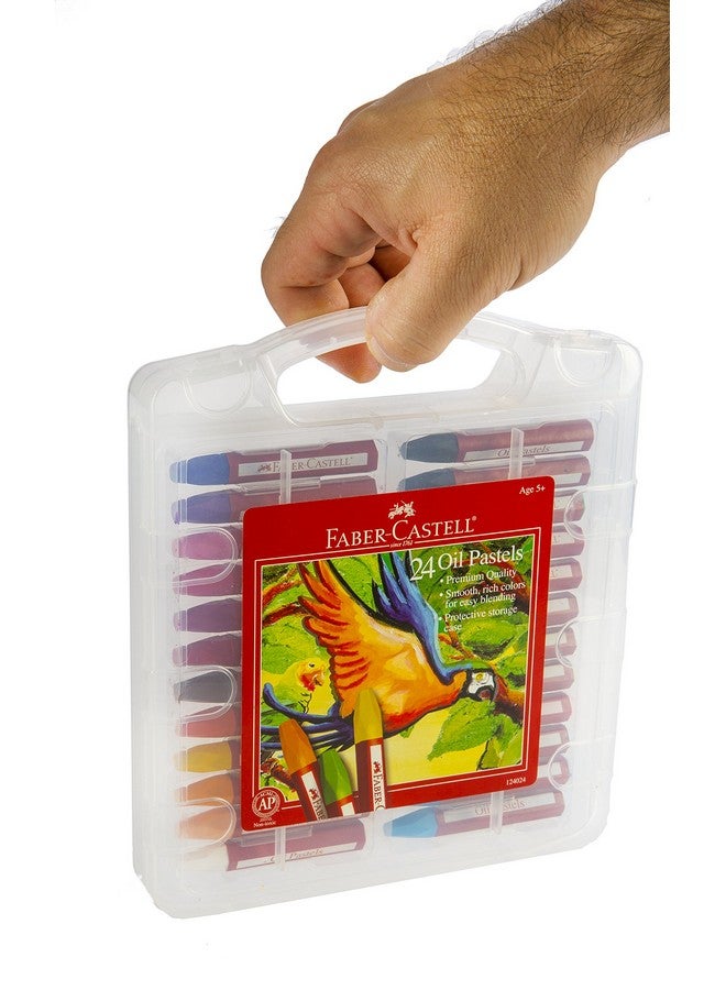 FABER-CASTELL Faber-Castell Blendable Oil Pastels In Durable Storage Case- 24 Vibrant Colors - Non-Toxic Pastels for Kids  - Image 3