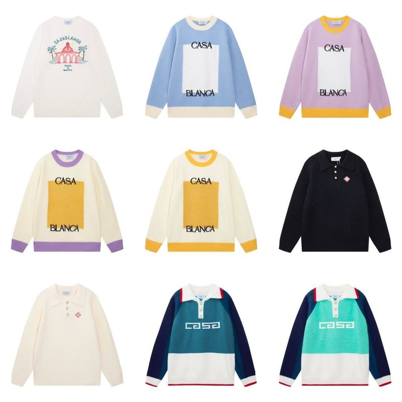 2025 Trendy Brand Letter-Printed Logo All-Over Round-Neck Knitted Sweater For Men And Women, Loose Casual Top【 - Image 2