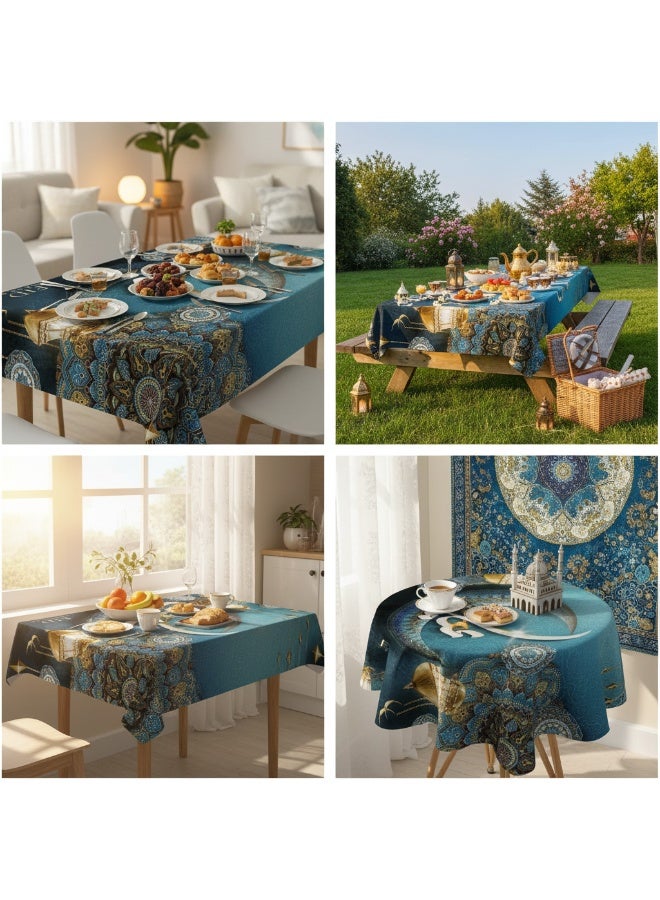 Y&D 70-70CM Ramadan Mubarak Eid Decoration Kitchen Restaurant Meal Waterproof Anti Fouling Tablecloth - Image 3