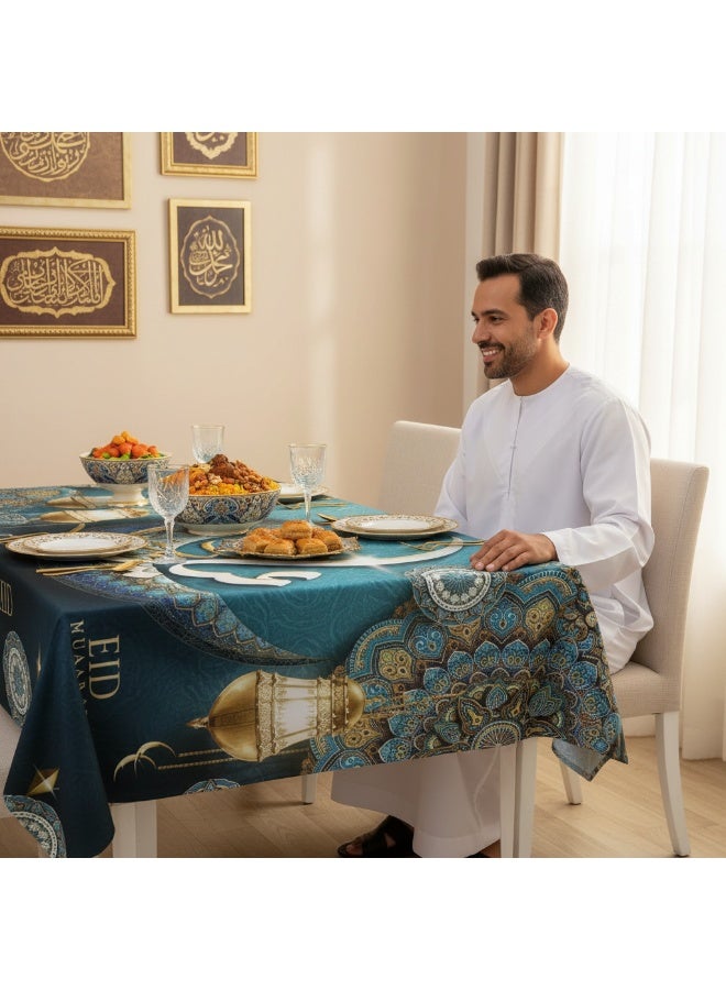 Y&D 70-70CM Ramadan Mubarak Eid Decoration Kitchen Restaurant Meal Waterproof Anti Fouling Tablecloth - Image 1