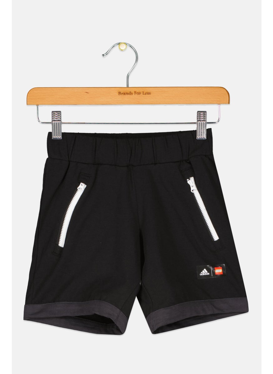 Adidas Adidas x LEGO Kids Girl Brand Logo Shorts, Black  - Image 1
