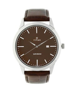 TITAN Titan Quartz Analog with Date Brown Dial Leather Strap Watch for Men  - Image 1