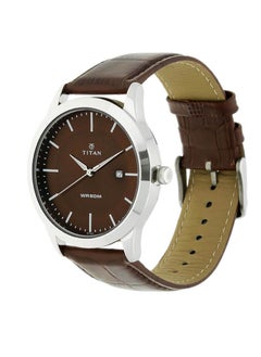 TITAN Titan Quartz Analog with Date Brown Dial Leather Strap Watch for Men  - Image 2
