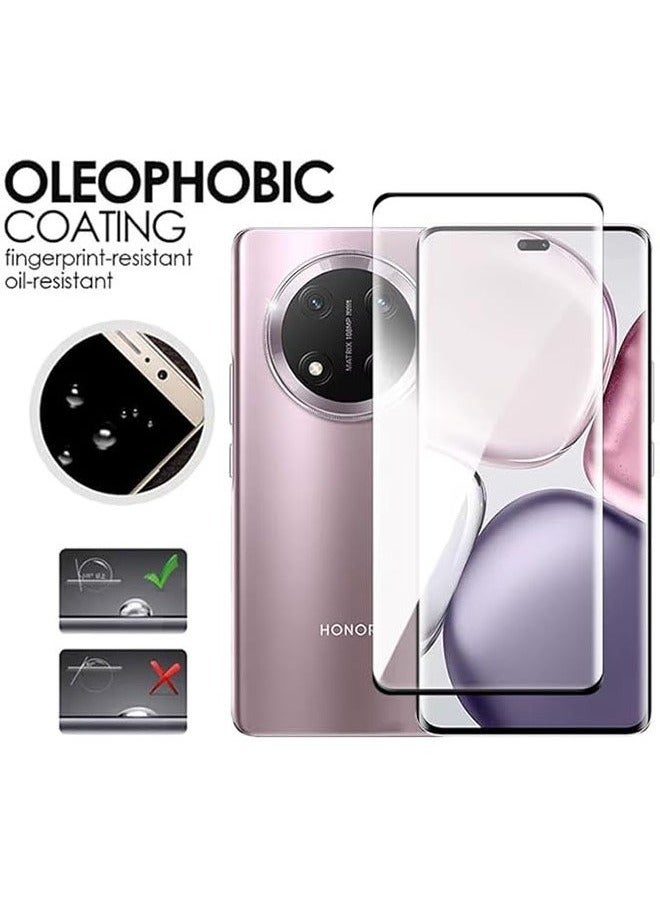 2 Pcs Honor X9C 5G Screen Protector, With 2 Pcs Camera Protective Film, 9H Tempered Glass Screen Protector for Honor X9C 5G, Premium 3D Curved Edge Guard Film, Case Friendly, Anti-Scratch Film(Edge Adhesive) - Image 3