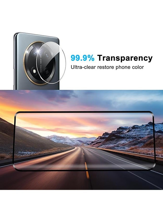 2 Pcs Honor X9C 5G Screen Protector, With 2 Pcs Camera Protective Film, 9H Tempered Glass Screen Protector for Honor X9C 5G, Premium 3D Curved Edge Guard Film, Case Friendly, Anti-Scratch Film(Edge Adhesive) - Image 5