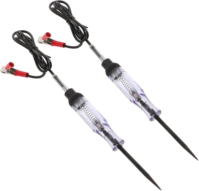 2Pcs Automotive Voltage Tester Pen with Spring Wire Design for Cars Trucks Professional Mechanics - Image 2