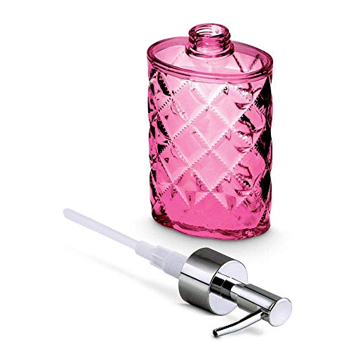 Freelance Crystal Acrylic Soap Dispenser for Wash Basin - Pink - Stylish Liquid Handwash/Hand Wash Bottle - Plastic Bathroom Lotion/Shampoo Pump Bottles for Home/Kitchen - Stronger Than Ceramic - Image 2