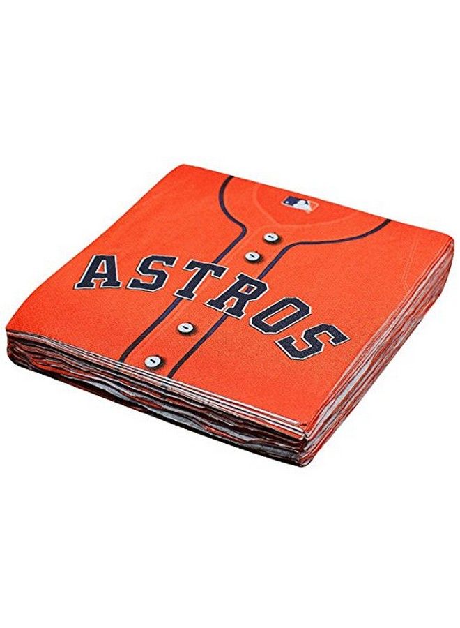 Amscan Houston Astros Paper Party Napkins 6 1/2" X 6 1/2" ; Pack Of 36 - Image 3