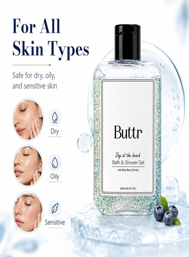 Buttr Blueberry Body Wash Gel for Deep Cleansing & Hydrated Skin | With Aloe Vera & Vitamin E | Soap-Free Shower Gel Suitable for All Skin Types, Women & Men | 250ml - Image 4